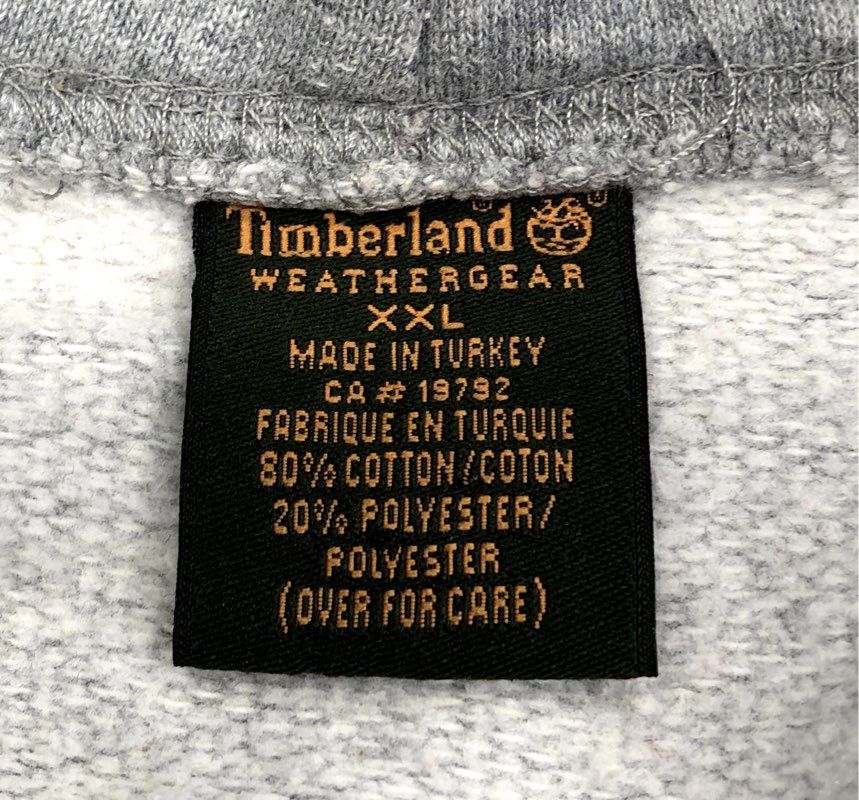 Timberland Weathergear Men's Gray Pullover Hoodie Embroidered Logo Sz XXL