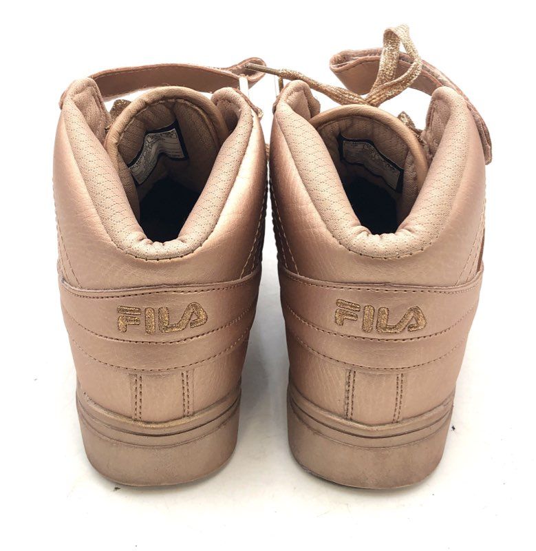 Fila F-13 Rose Gold Metallic High Top Sneakers Women's Size 7