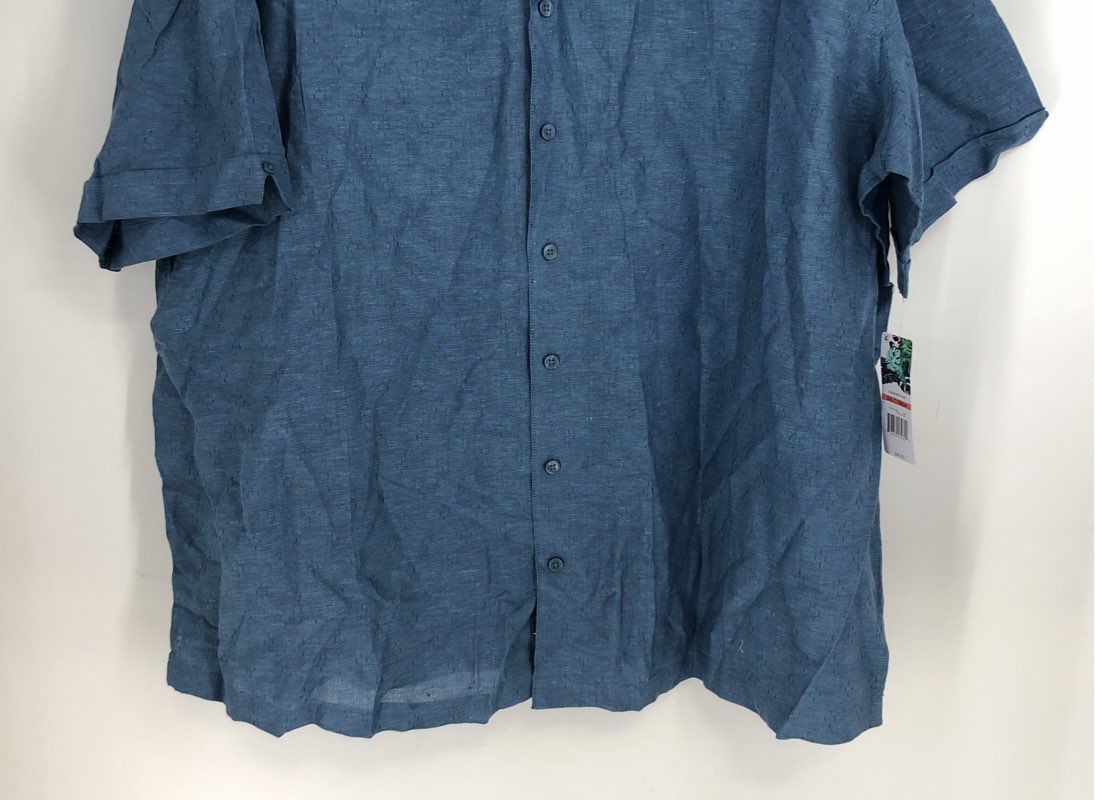 NWT Cubavera Men's Blue Button-Up Shirt - Size 3XLT