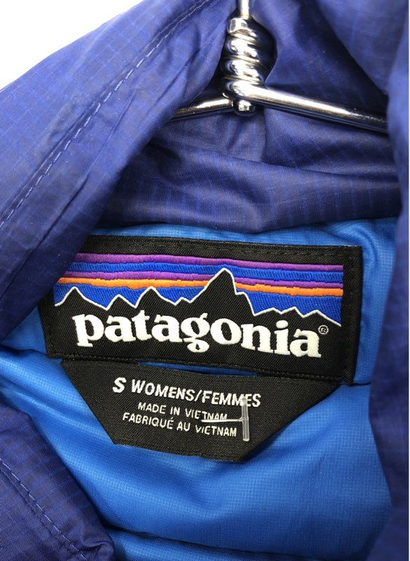 Patagonia Women's Down Sweater Vest Blue Quilted Puffer Mock Neck Size S