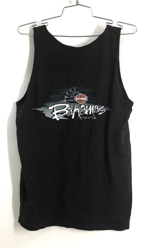 Harley-Davidson Rebel Bahamas Nassau Graphic Tank Top Black Sz M