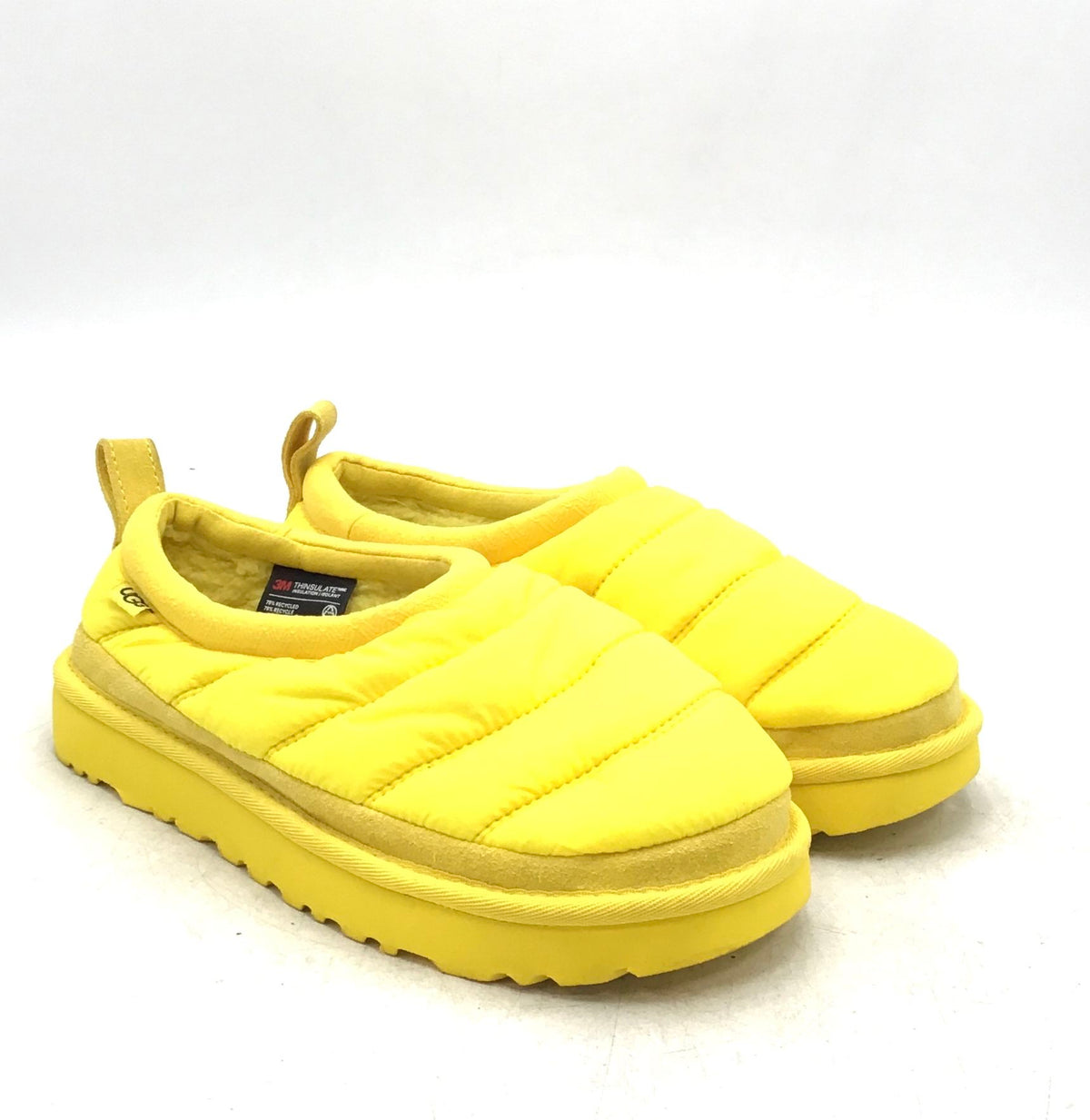 UGG Women&#39;s Tasman LTA 1142050 Yellow Round Toe Slip-On Slippers - Size 7