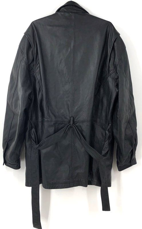 Wilsons Men's Black Leather Coat - Size XL