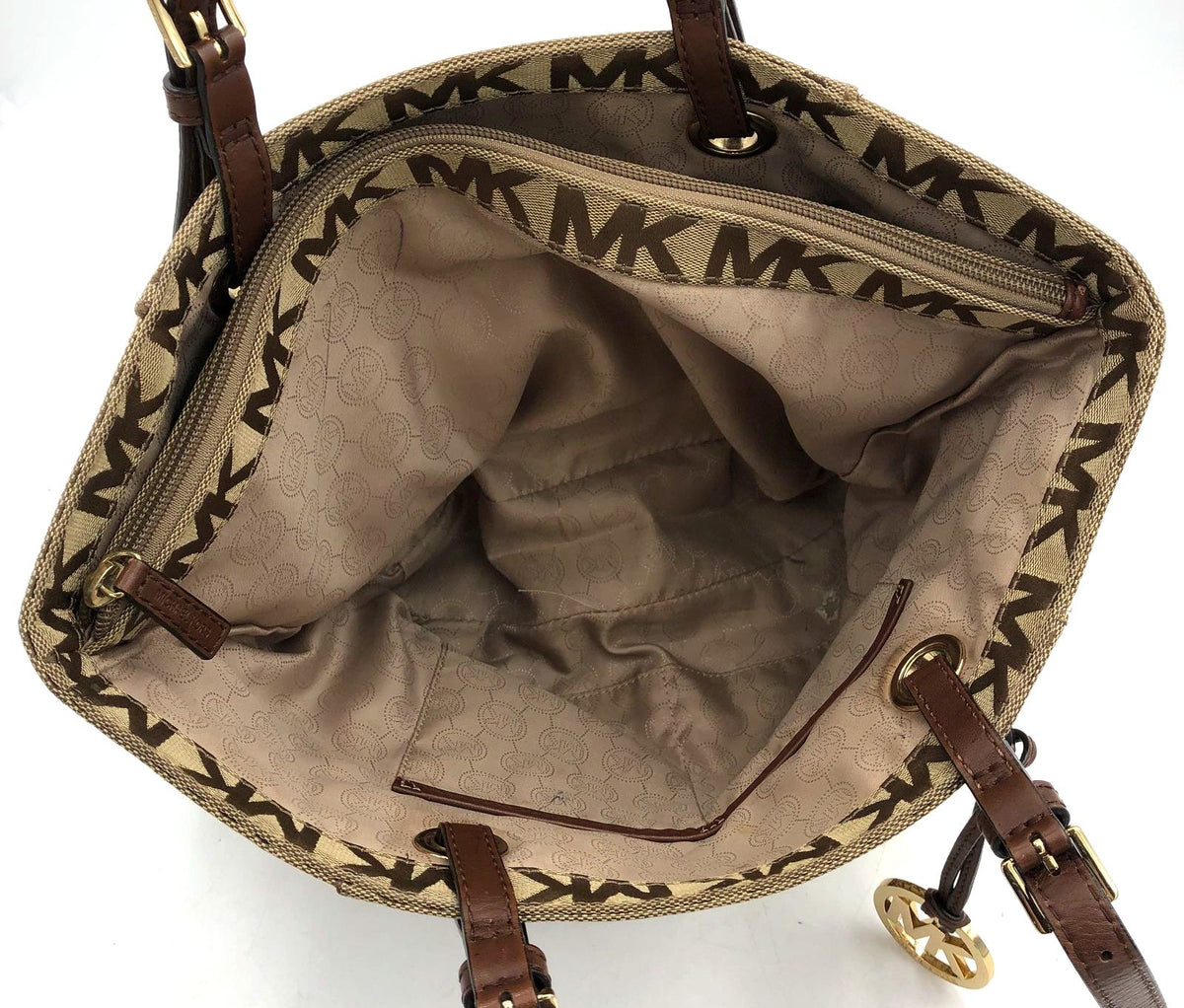 Authentic Michael Kors Tan Luxury Tote Bag - COA Included