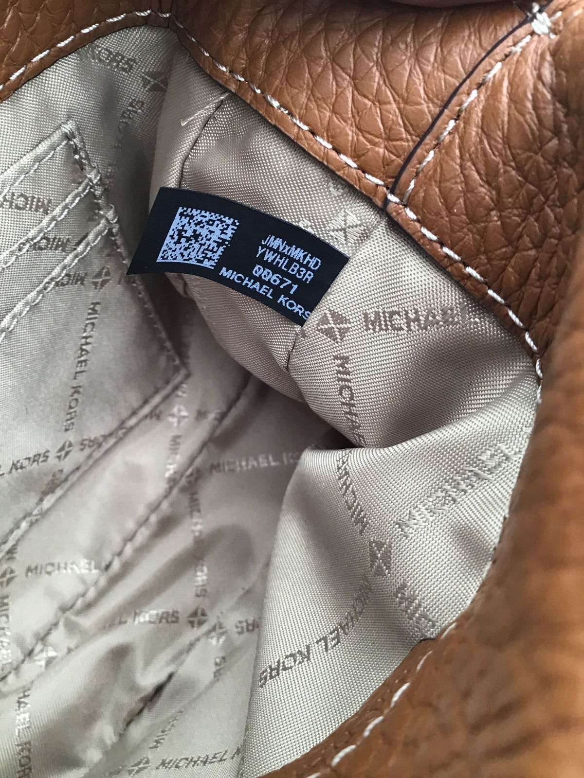 Michael Kors Brown Pebbled Leather 'Jet Set Charm' Crossbody Bag (+COA)