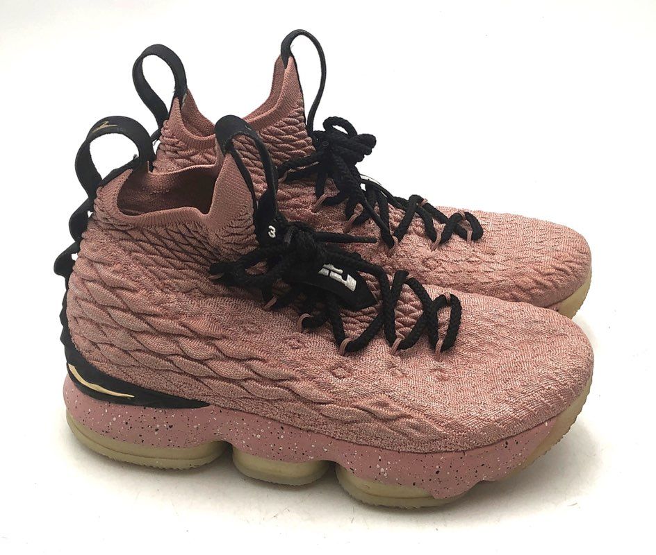 Nike LeBron 15 GS Rust Pink Hollywood All-Star Basketball Shoes Size 6Y