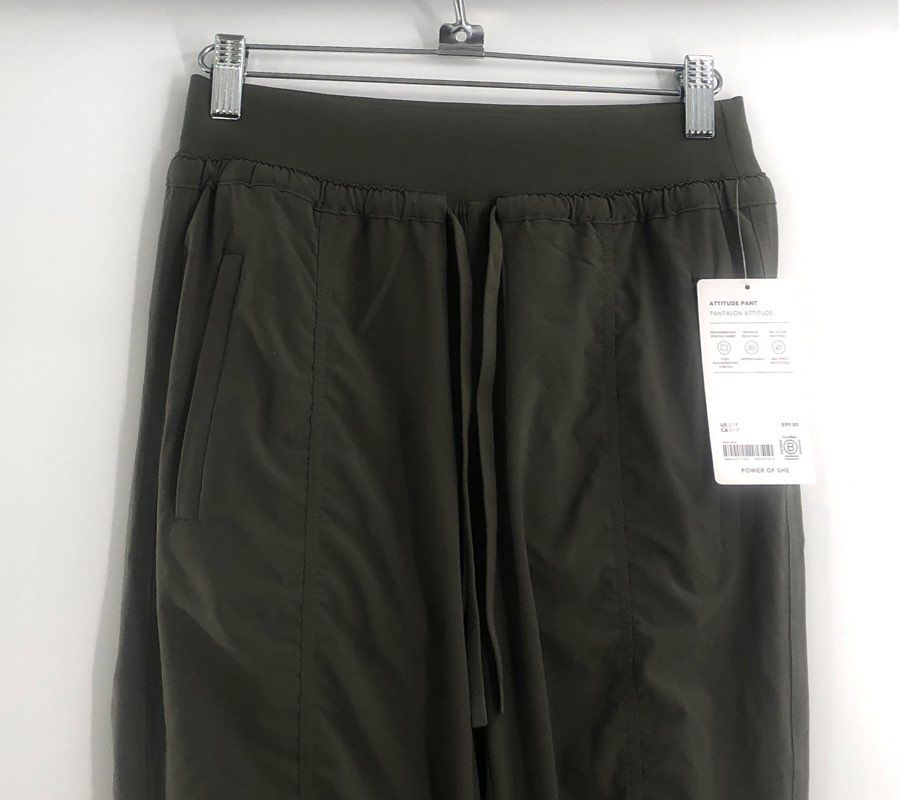 Athleta Women's Attitude Pant Olive Green Featherweight Stretch Joggers NWT 0P