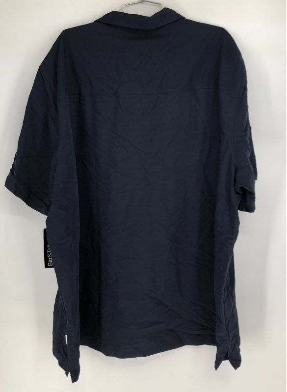 NWT Cubavera Men's Navy Blue Button-Up Shirt - Size 3XLT