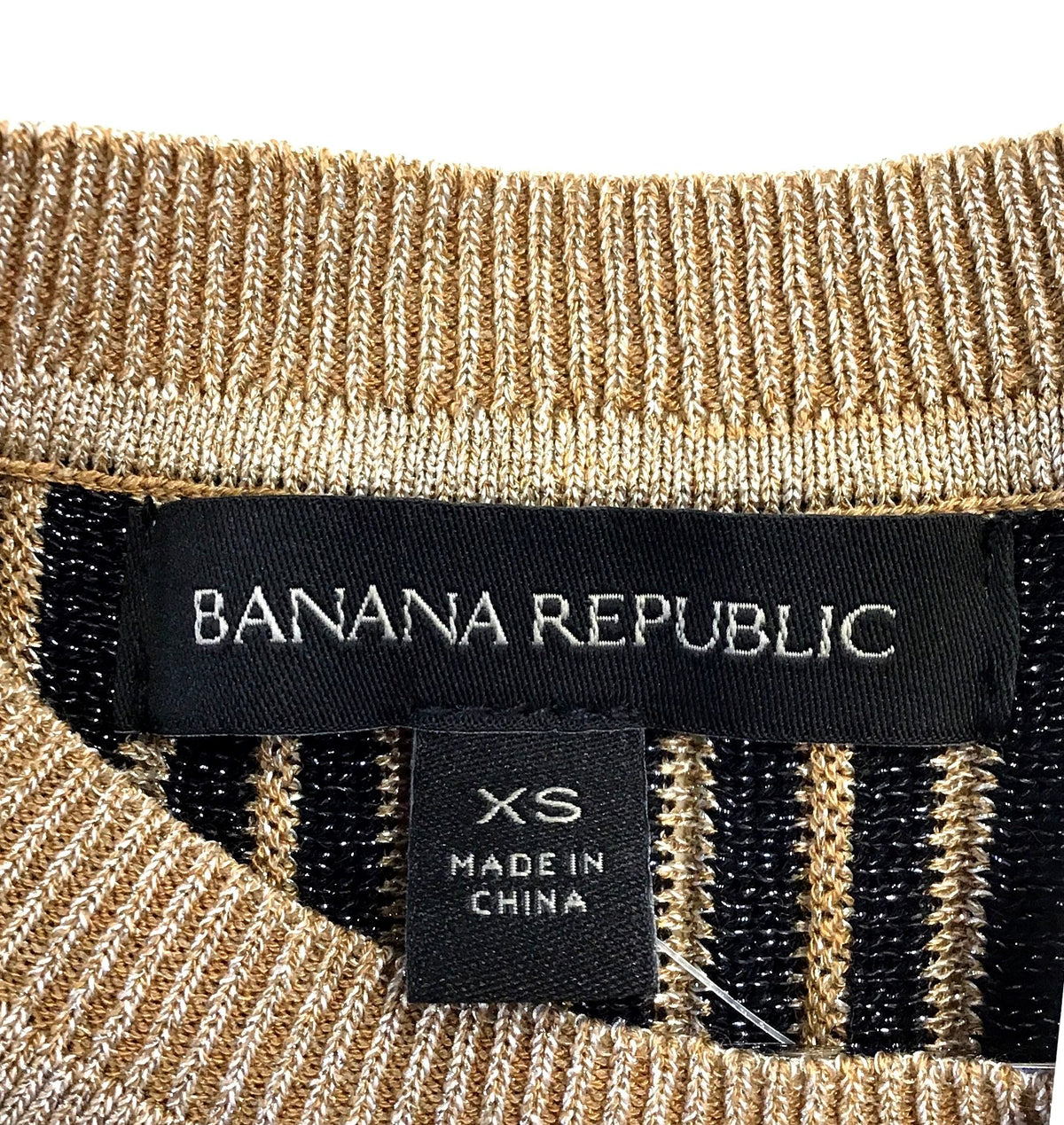 NWT Banana Republic Women's Black Striped Sweater Dress - Size XS