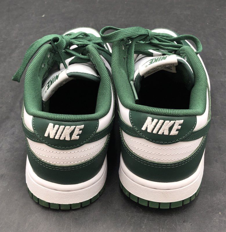 Nike Dunk Low Michigan State Team Green White Sneakers Size 8.5
