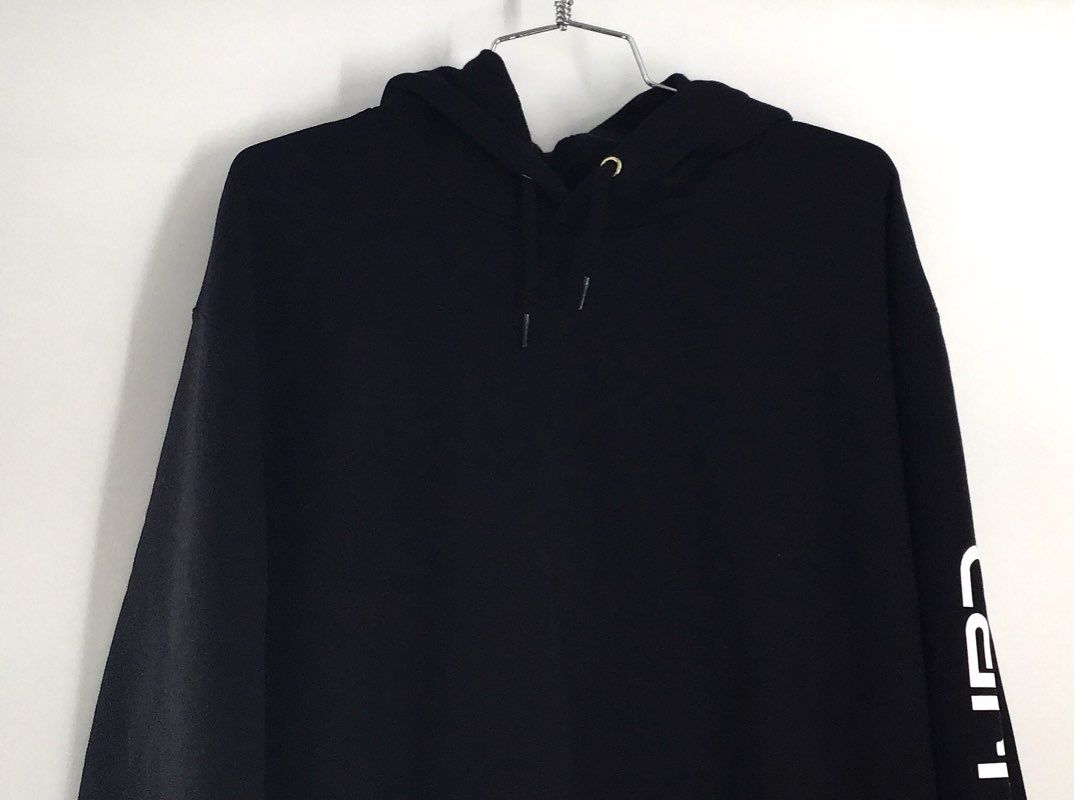 Carhartt Men's Black K288 Logo Sleeve Graphic Loose Fit Hoodie Sz XL