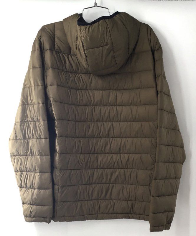 Hawke & Co Men's Pro-Series Featherless Puffer Jacket Olive Green Hooded NWT L
