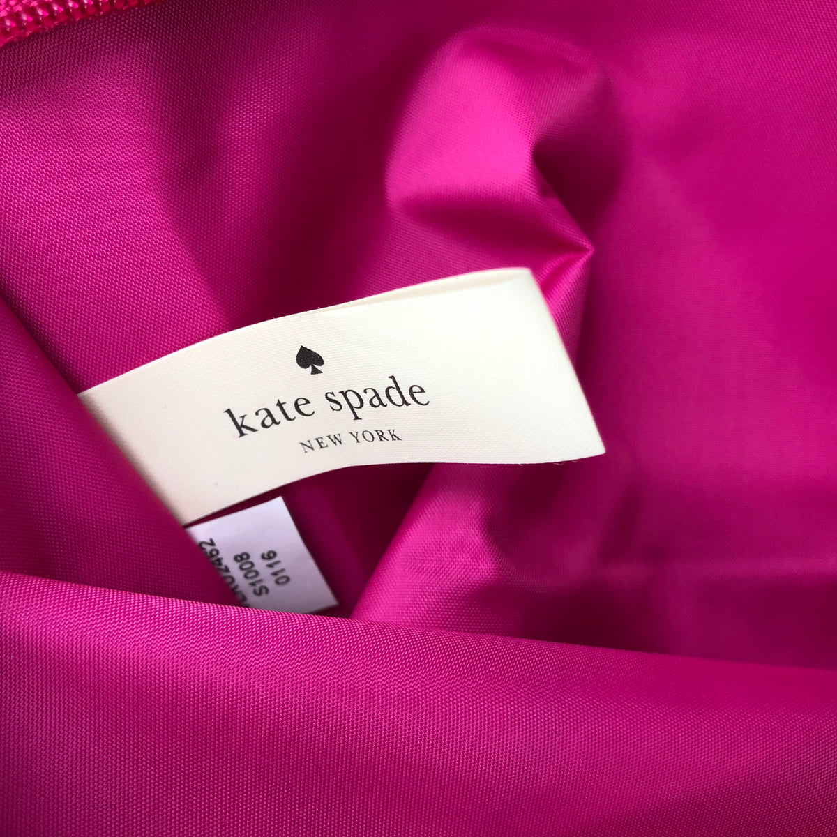 Kate Spade Heddy White/Black Bow Print Cosmetics Pouch w/ Pink Trim & Tag (+COA)