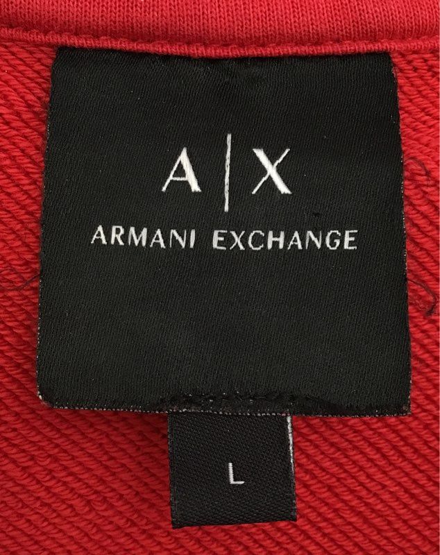 Armani Exchange Women&#39;s Red Crew Neck Sweatshirt - Size Large