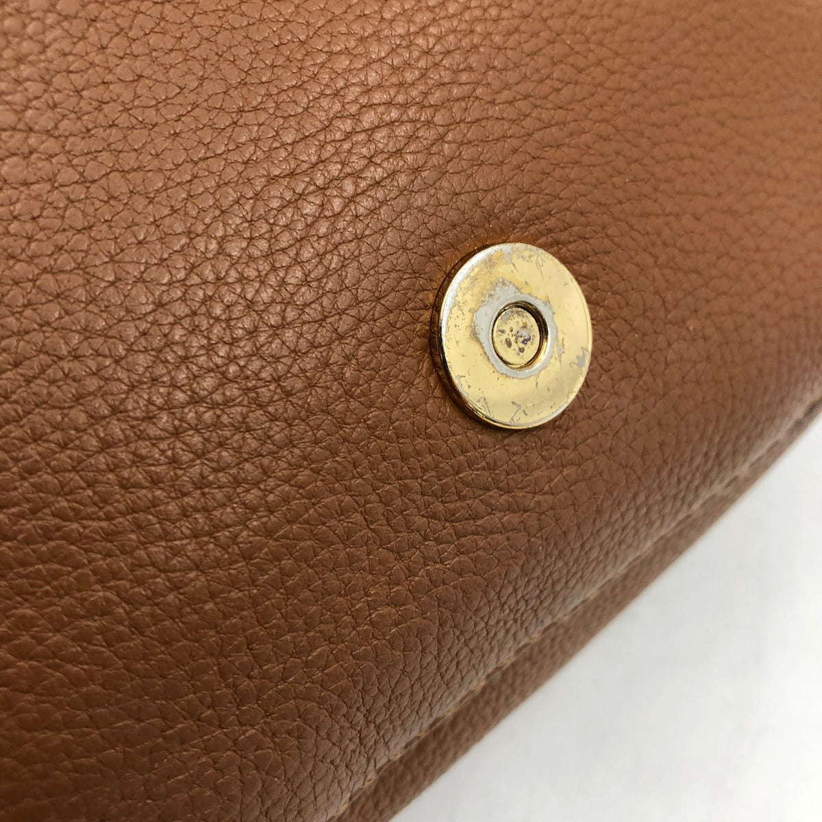 Michael Kors Brown Pebbled Leather Crossbody Bag with Gold-Tone Hardware (+COA)