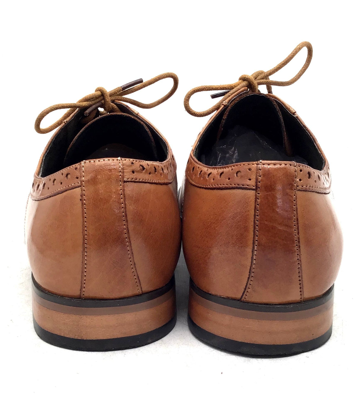 Stacy Adams Men's Tinsley Brown Leather Oxford Dress Shoes - Size 9.5M