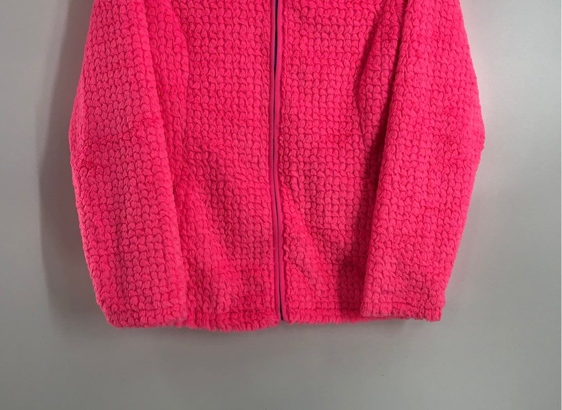 The North Face Girls Pink Collared Full-Zip Fleece Jacket - Size XL (18)