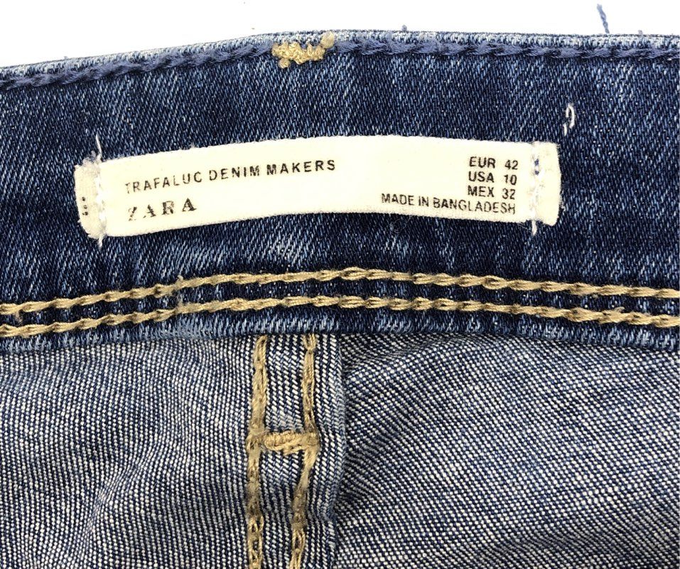 Zara Women's Trafaluc Denim Makers Skinny Blue Medium Wash Jeans Size 10