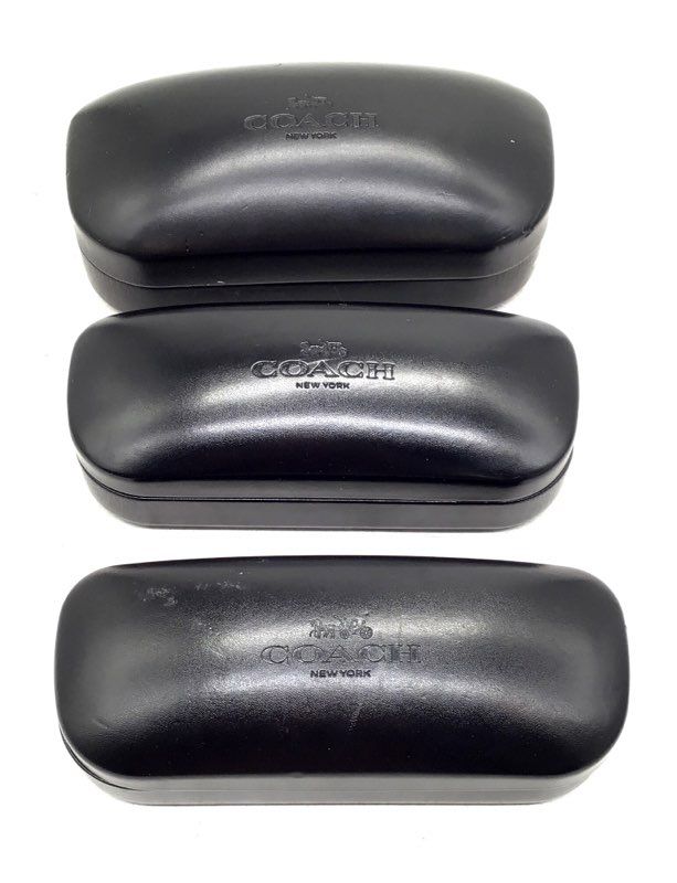 Coach Mens Black Sunglasses Case Lot Of 3