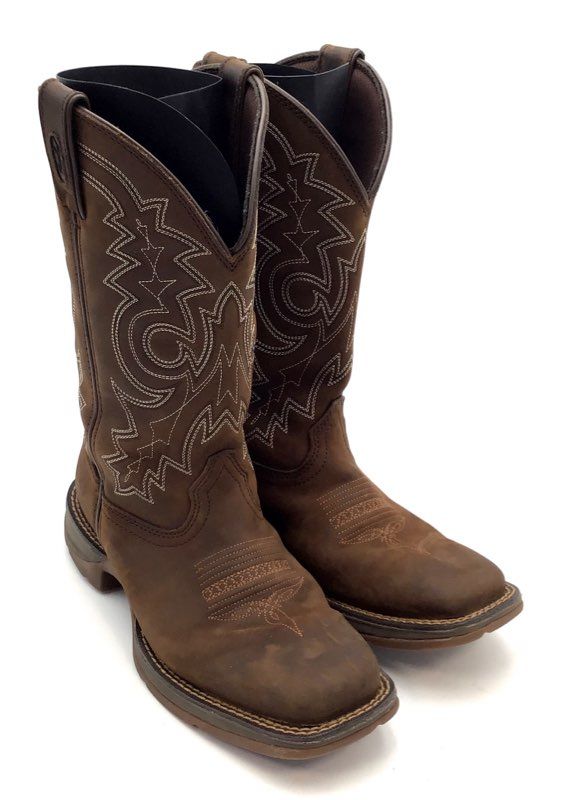 Durango Rebel DB4443 Brown Leather Pull-On Western Work Boots Size 7 D