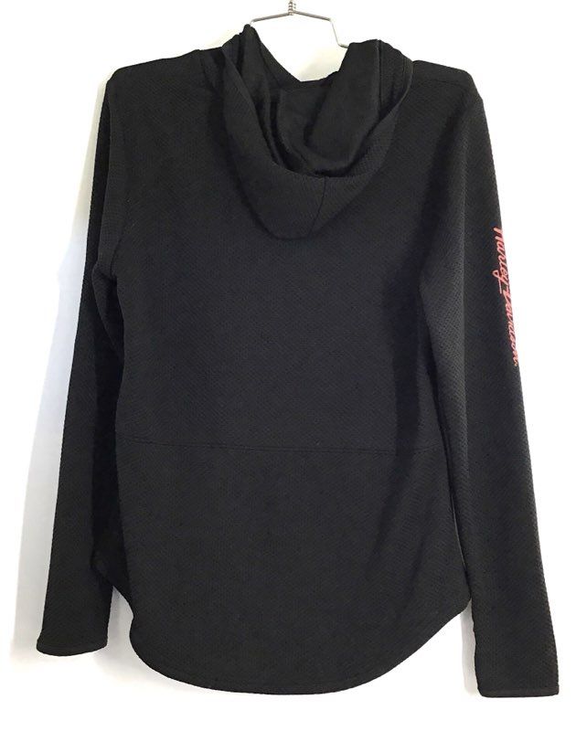 Harley-Davidson Genuine Motorclothes Tech Hoodie Womens Waffle Knit Black Sz M