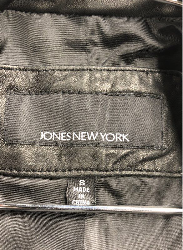 Jones New York Women's Black Leather Jacket - Size S