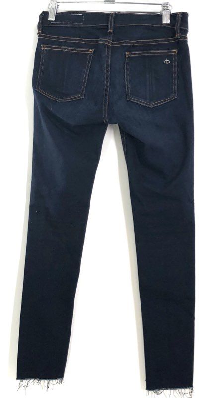 rag & bone Women's Coventry Skinny Jeans Dark Indigo Raw Hem Sz 26
