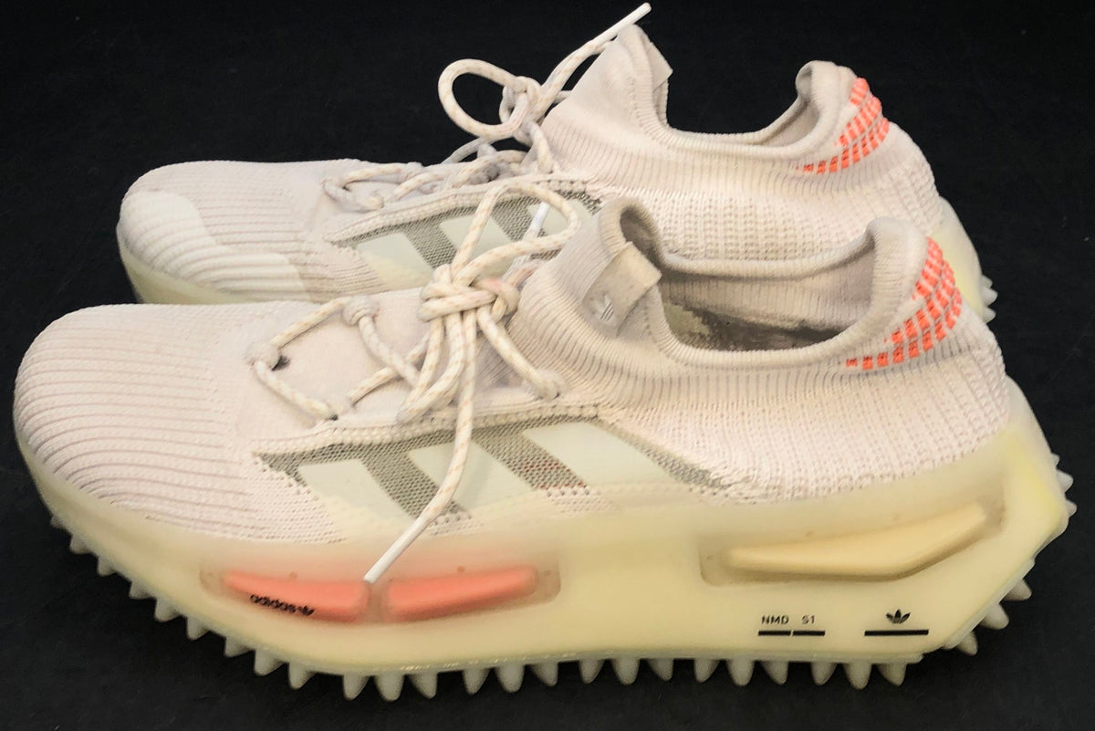 Adidas NMD S1 White Dash Grey Solar Orange Sneakers Men's Size 9