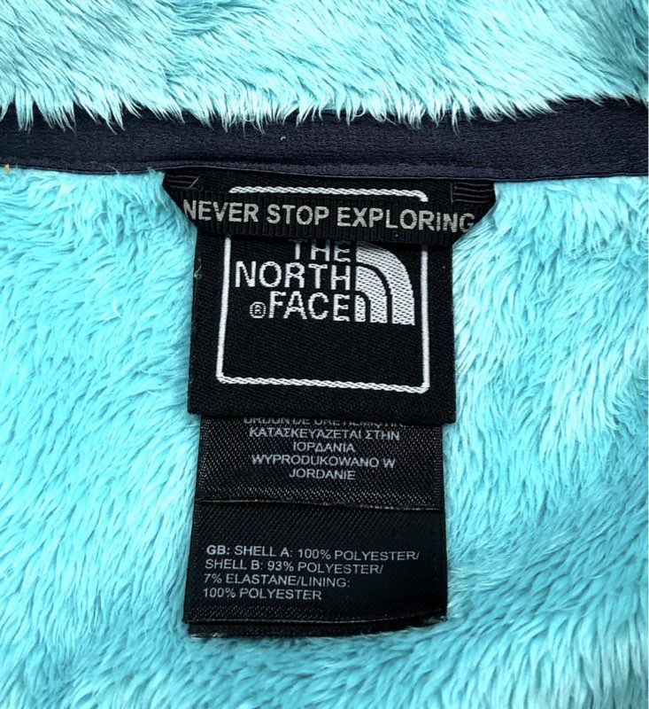 The North Face Women's Teal Osito High Pile Fuzzy Fleece Vest Sz L