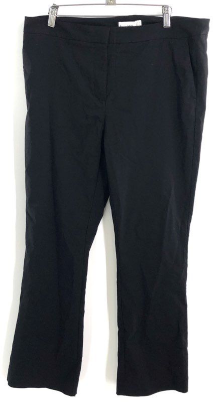 Mango Women's Black Sustainable Viscose Straight Leg Trousers Sz 14 NWT