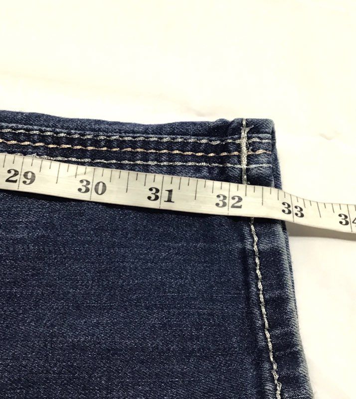 Rock Revival Women's Blue Skinny Jeans Embellished Fleur De Lis Pockets Size 27