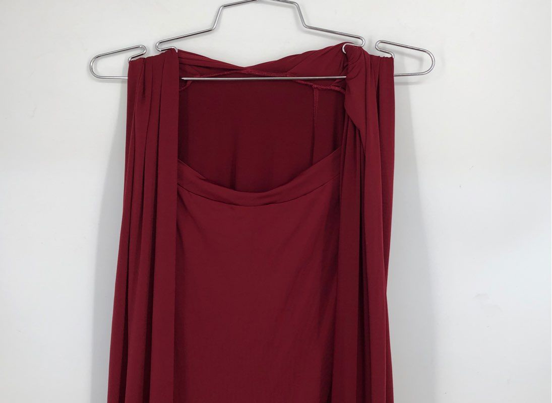 NWT Twobirds Women&#39;s Burgundy Slit Maxi Dress - Size A