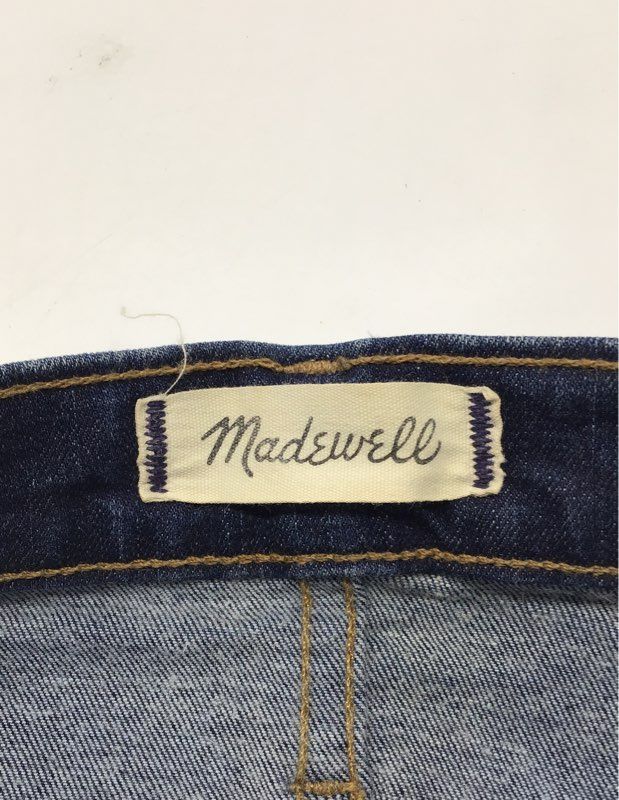 Madewell Women's 10" High-Rise Skinny Jeans Dark Blue Indigo Wash Size 28T