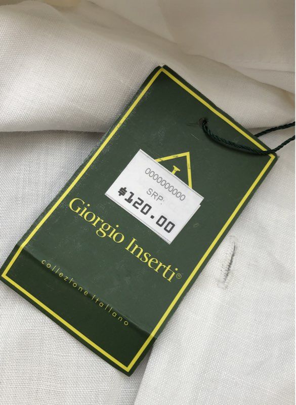 NWT Giorgio Inserti Women's White Shirt Dress - Size 5XL