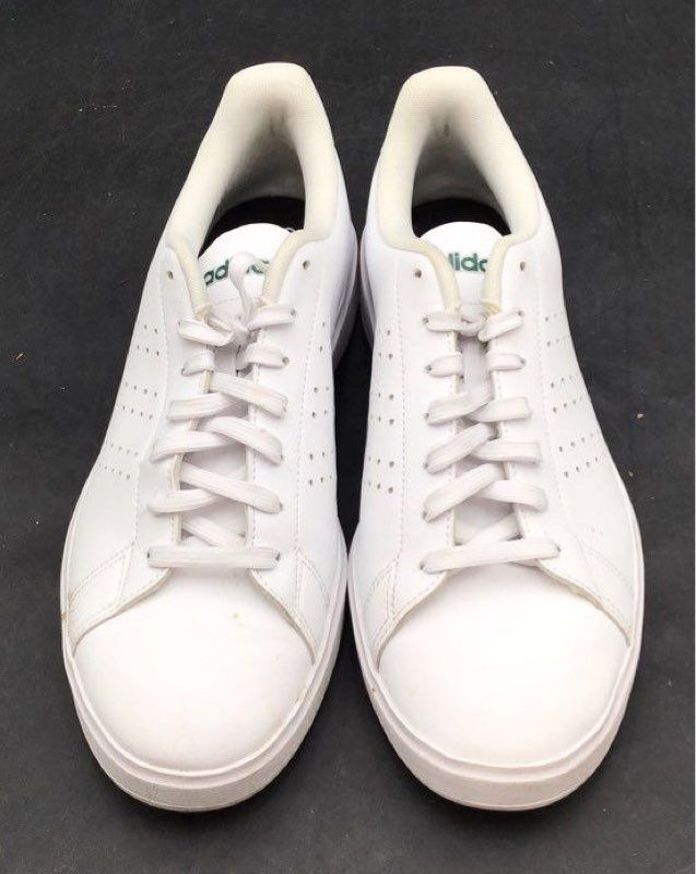 Adidas Advantage Base White Green Sneakers Men's Size 10