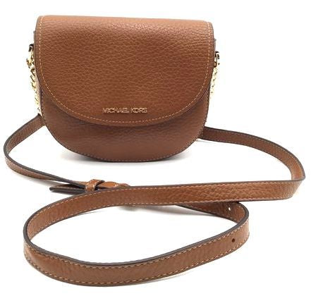 Michael Kors Brown Pebbled Leather 'Jet Set Charm' Crossbody Bag (+COA)