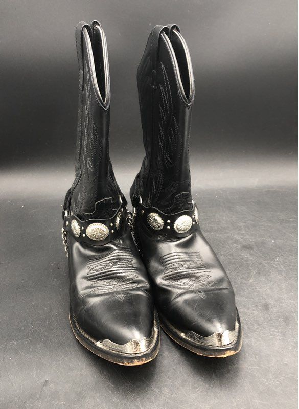 Laredo Men's Black Leather Western Boots - Size 10