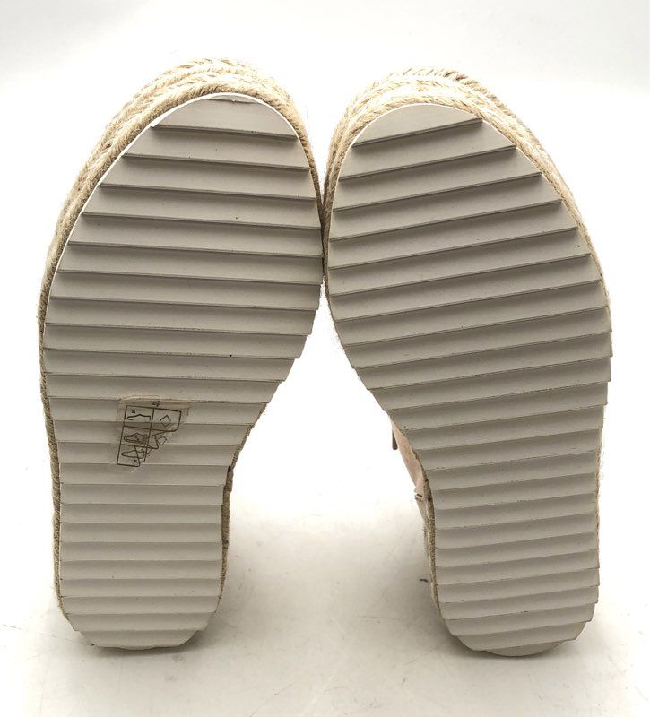 Zara Rose Gold Metallic Espadrille Platform Fashion Sneakers Size UK 4