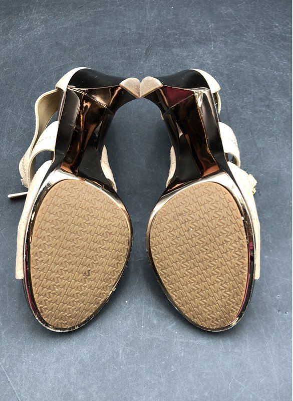 Michael Kors Women's Beige Strappy Sandals - Size 9.5