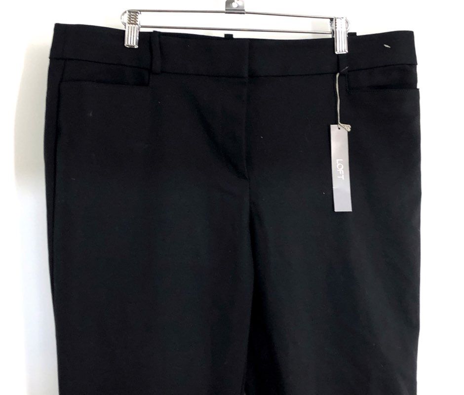 LOFT Women's Black Skinny Pants Solid Size 14 NWT