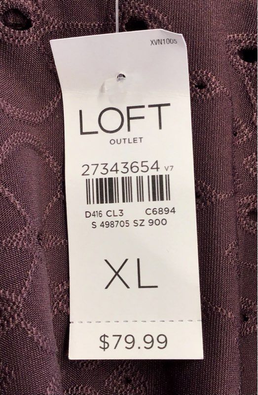 NWT Loft Women's Burgundy A-Line Dress - Size XL