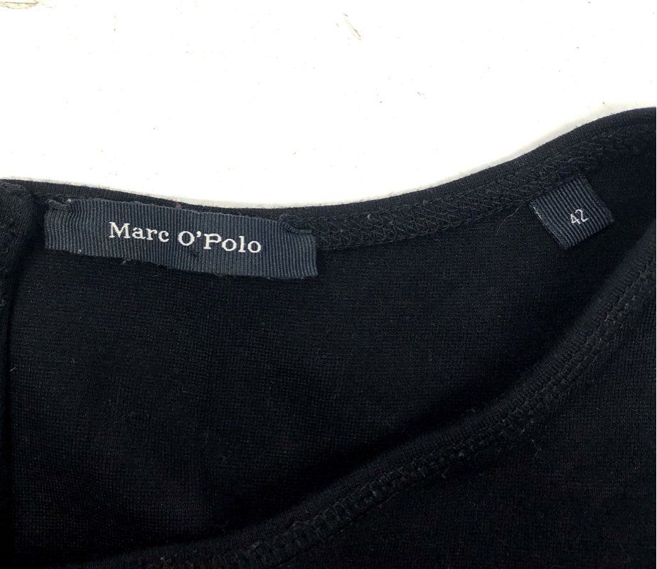Marc O'Polo Women's Black Short Sleeve Viscose Blend Stretch Dress Sz 42