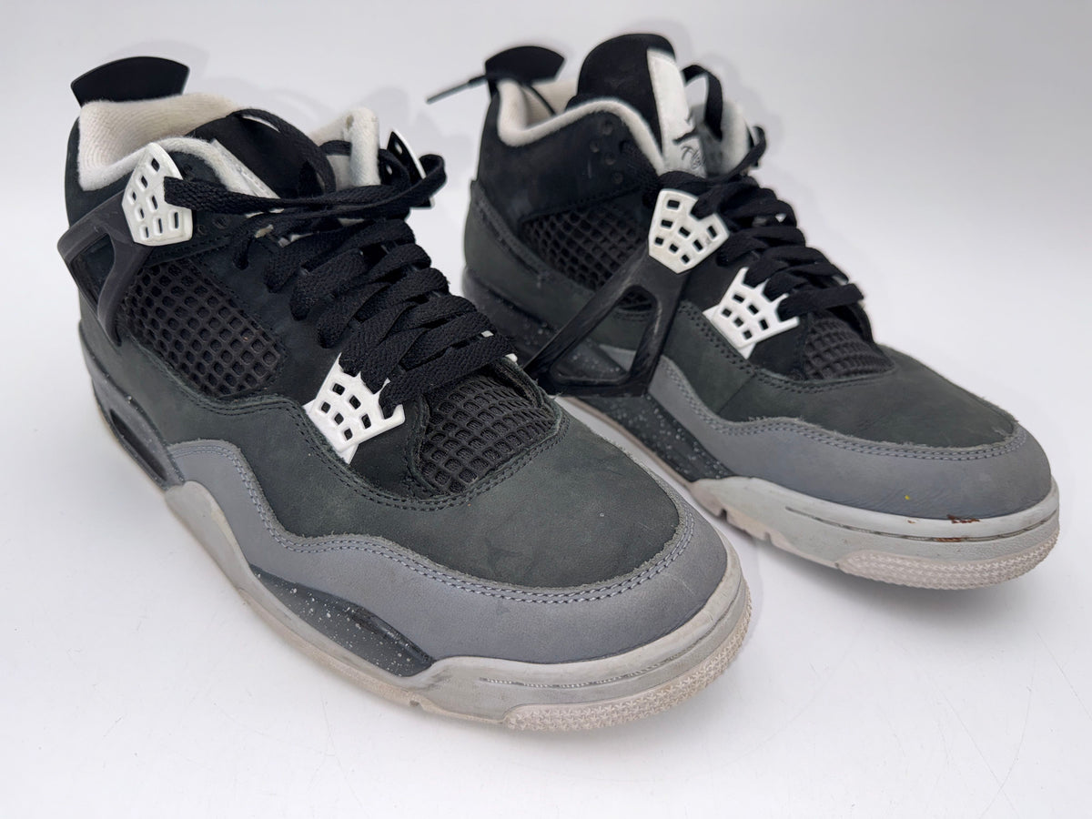 Nike Air Jordan 4 Retro Fear Black Cool Grey 2013 Sneakers COA Size 10.5