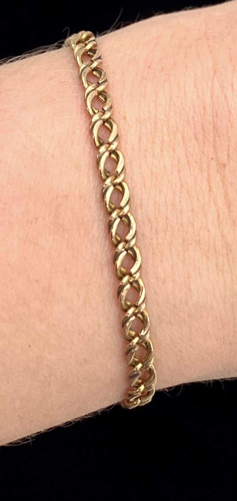 Marvelous 10K Yellow Gold 7.5" Link Bracelet 2.82g