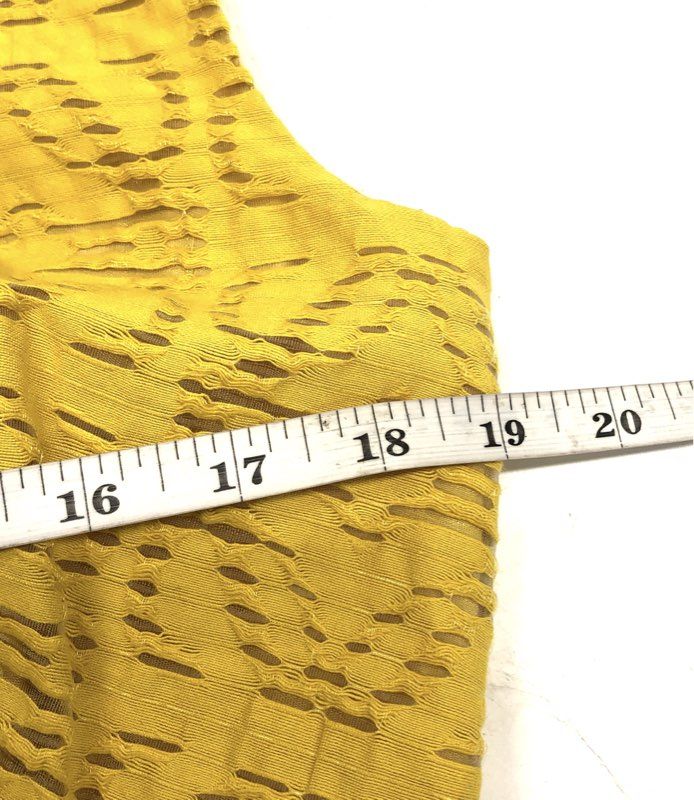 J.Crew Women's Yellow Laser-Cut Geometric Eyelet Fit & Flare Dress NWT Sz 6