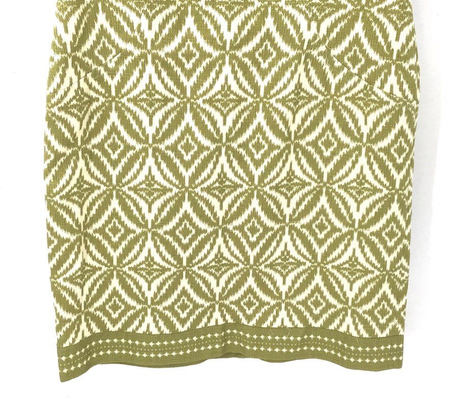 NWT Jones New York Women's Green White Geometric Cotton Sheath Dress - Size 12