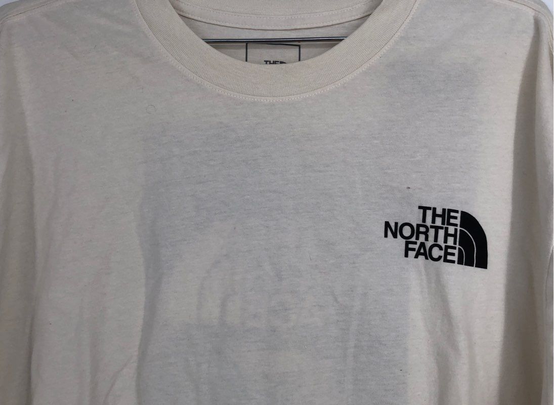 NWT The North Face Men&#39;s Off White Long Sleeve T-Shirt - Size XL