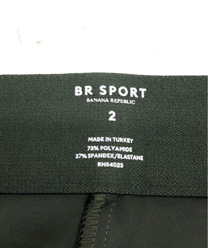 Banana Republic BR Sport Women's Dark Olive Green Slim Performance Pants Sz 2