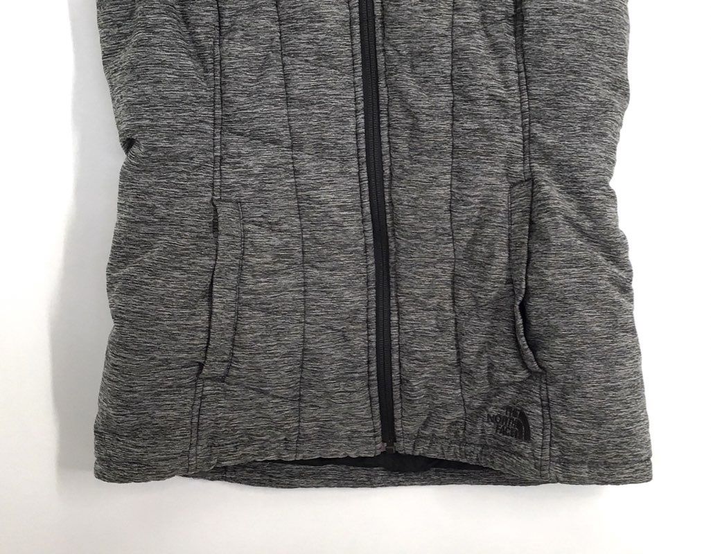 The North Face Women's Gray Heather Full Zip Quilted Insulated Puffer Vest Sz S