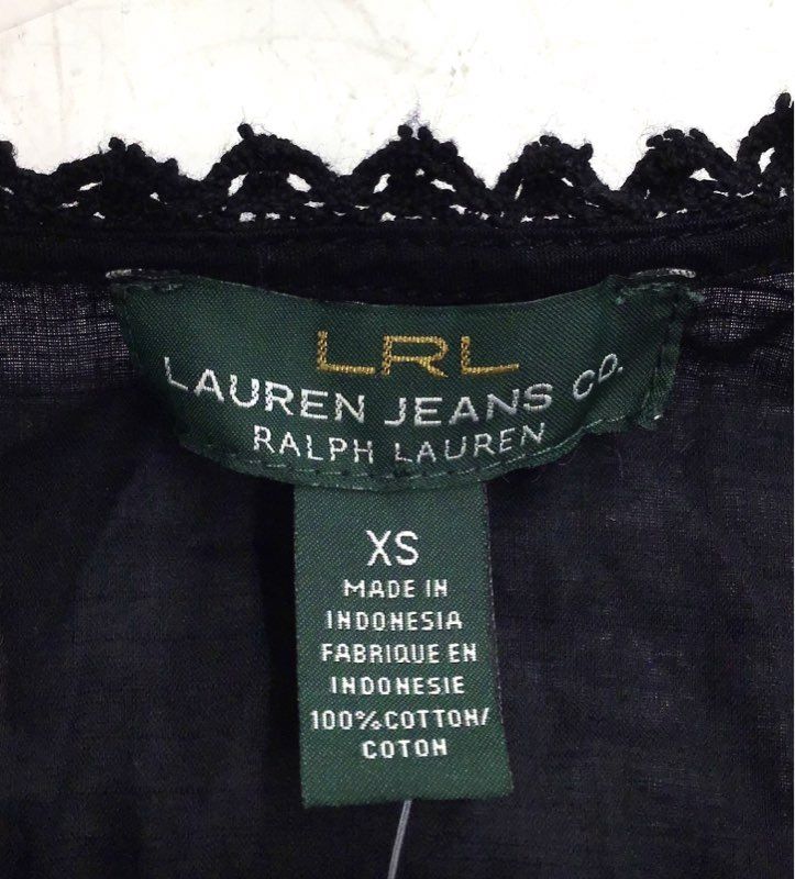 NWT LRL Jeans Co Women's Black Blouse - Size XS